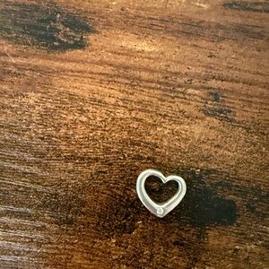 Brilliant Earth sterling  Silver Heart Pendant with diamond accent